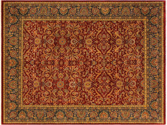 handmade Traditional Design Red Blue Hand Knotted RECTANGLE 100% WOOL area rug 8x10