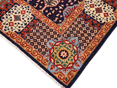 handmade Geometric Mamluk Blue Beige Hand Knotted RECTANGLE 100% WOOL area rug 9x12