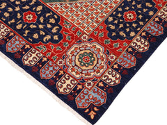 handmade Geometric Mamluk Blue Rust Hand Knotted RECTANGLE 100% WOOL area rug 9x12