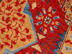 handmade Geometric Mamluk Red Blue Hand Knotted RECTANGLE 100% WOOL area rug 10x14