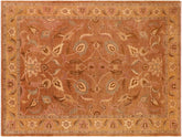 handmade Traditional Antique Brown Gold Hand Knotted RECTANGLE 100% WOOL area rug 10x14