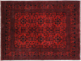 handmade Tribal Biljik Khal Mohammadi Drk. Red Black Hand Knotted RECTANGLE 100% WOOL area rug 6x8