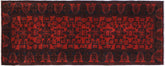 handmade Tribal Biljik Khal Mohammadi Drk. Red Black Hand Knotted RUNNER 100% WOOL Runner 3x10