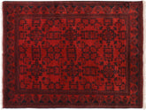handmade Tribal Biljik Khal Mohammadi Drk. Red Black Hand Knotted RECTANGLE 100% WOOL area rug 4x6