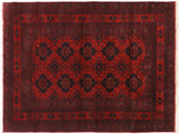 handmade Tribal Biljik Khal Mohammadi Drk. Red Black Hand Knotted RECTANGLE 100% WOOL area rug 4x7