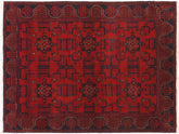handmade Tribal Biljik Khal Mohammadi Drk. Red Black Hand Knotted RECTANGLE 100% WOOL area rug 4x6