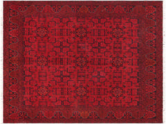 handmade Tribal Biljik Khal Mohammadi Red Black Hand Knotted RECTANGLE 100% WOOL area rug 5x6