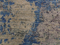 handmade Modern Kafkaz Green Blue Hand Knotted RUNNER 100% WOOL area rug 2x6