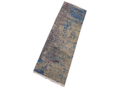 handmade Modern Kafkaz Green Blue Hand Knotted RUNNER 100% WOOL area rug 2x6