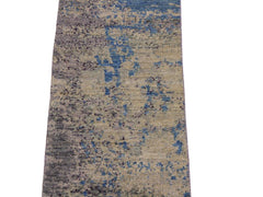 handmade Modern Kafkaz Green Blue Hand Knotted RUNNER 100% WOOL area rug 2x6