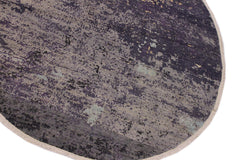 A11715 711"x 8 0"Modern 8x8GreyGREENHand-knotted Pakistan Wool&silk Round 652671214585