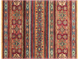Tribal Khurgeen Karisa Red/Orange Wool Rug - 3'2'' x 5'1''