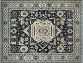 handmade Geometric Mamluk Black Beige Hand Knotted RECTANGLE 100% WOOL area rug 9x12