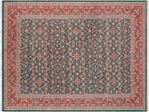 handmade Traditional Kashan Green Red Hand Knotted RECTANGLE 100% WOOL area rug 10x14