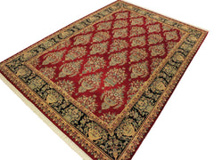 handmade Traditional Tabriz Red Black Hand Knotted RECTANGLE 100% WOOL area rug 10x15