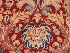 handmade Traditional Lahore Red Tan Hand Knotted RECTANGLE 100% WOOL area rug 10x14