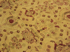 handmade Traditional Lahore Gold Gold Hand Knotted RECTANGLE 100% WOOL area rug 10x14