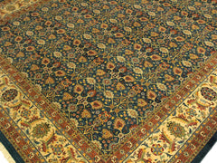 handmade Traditional Lt. Blue Ivory Hand Knotted RECTANGLE 100% WOOL area rug 10x14