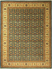 handmade Traditional Lt. Blue Ivory Hand Knotted RECTANGLE 100% WOOL area rug 10x14