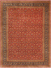 handmade Traditional Red Blue Hand Knotted RECTANGLE 100% WOOL area rug 10x14