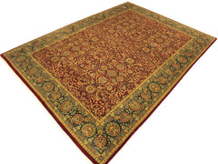 handmade Traditional Design Red Teal Hand Knotted RECTANGLE 100% WOOL area rug 10x14