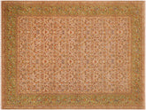 handmade Traditional Veg Dye Lt. Gray Green Hand Knotted RECTANGLE 100% WOOL area rug 10x14