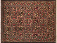 handmade Traditional Regular Black Green Hand Knotted RECTANGLE 100% WOOL area rug 10x14