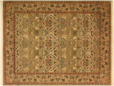 handmade Traditional Lily Green Rust Hand Knotted RECTANGLE 100% WOOL area rug 9x12