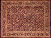 handmade Traditional Nadeem Maroon Blue Hand Knotted RECTANGLE 100% WOOL area rug 9x12