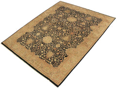 handmade Traditional Sultanabad Blue Tan Hand Knotted RECTANGLE 100% WOOL area rug 9x12