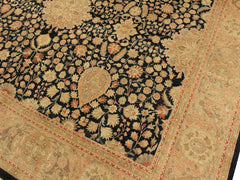 handmade Traditional Sultanabad Blue Tan Hand Knotted RECTANGLE 100% WOOL area rug 9x12