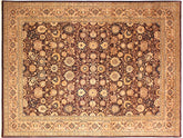 handmade Traditional Tabriz Maroon Tan Hand Knotted RECTANGLE 100% WOOL area rug 9x12