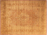 handmade Traditional Nauras Rust Gold Hand Knotted RECTANGLE 100% WOOL area rug 9x12