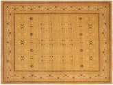 handmade Traditional Agra Tan Beige Hand Knotted RECTANGLE 100% WOOL area rug 9x12