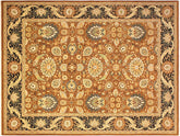 handmade Traditional Hashmi Brown Black Hand Knotted RECTANGLE 100% WOOL area rug 9x12