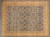 handmade Traditional Tabriz Blue Gold Hand Knotted RECTANGLE 100% WOOL area rug 9x12