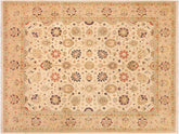 handmade Transitional Kashan Beige Tan Hand Knotted RECTANGLE 100% WOOL area rug 8x10