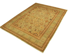 handmade Traditional Lt. Green Lt. Green Hand Knotted RECTANGLE 100% WOOL area rug 9x12
