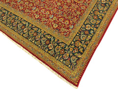 handmade Traditional Design Red Teal Hand Knotted RECTANGLE 100% WOOL area rug 9x12