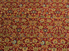 handmade Traditional Design Red Teal Hand Knotted RECTANGLE 100% WOOL area rug 9x12