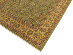 handmade Traditional Green Gold Hand Knotted RECTANGLE 100% WOOL area rug 9x12