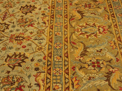 handmade Traditional Design Lt. Gray Gold Hand Knotted RECTANGLE 100% WOOL area rug 9x12