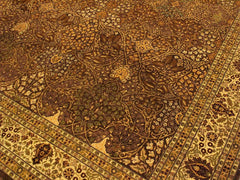 handmade Traditional Design Brown Lt. Tan Hand Knotted RECTANGLE 100% WOOL area rug 9x12