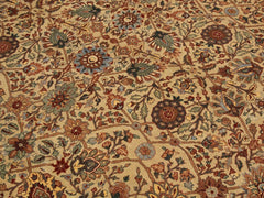 handmade Traditional Veg Dye Lt. Gray Tan Hand Knotted RECTANGLE 100% WOOL area rug 9x12