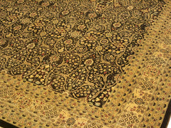 handmade Traditional Tabriz Brown Tan Hand Knotted RECTANGLE 100% WOOL area rug 9x12