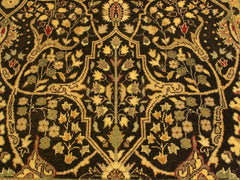 handmade Traditional Tabriz Brown Tan Hand Knotted RECTANGLE 100% WOOL area rug 9x12