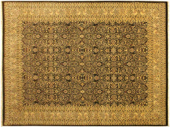 handmade Traditional Tabriz Brown Tan Hand Knotted RECTANGLE 100% WOOL area rug 9x12