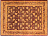 handmade Traditional Design Drk. Red Gold Hand Knotted RECTANGLE 100% WOOL area rug 9x12