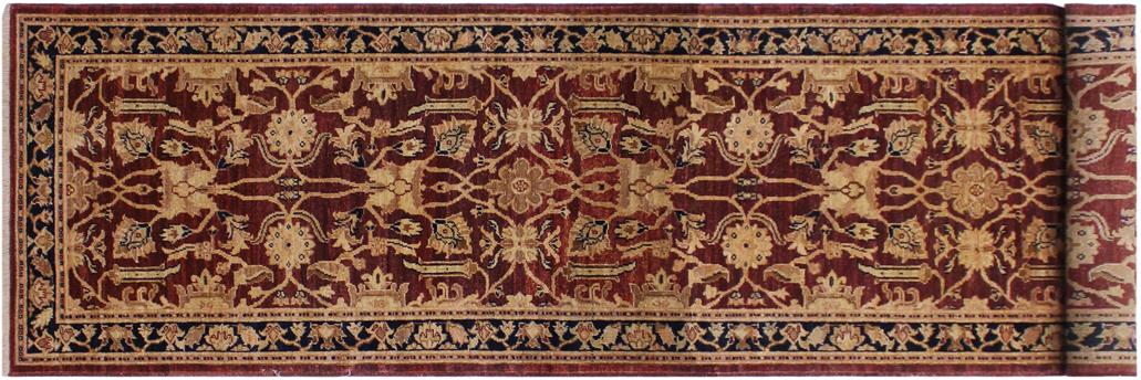 handmade Traditional Kafkaz Red Blue Hand Knotted RUNNER 100% WOOL area rug 3 x 12