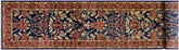 handmade Traditional Kafkaz Blue Rust Hand Knotted RUNNER 100% WOOL area rug 3 x 13